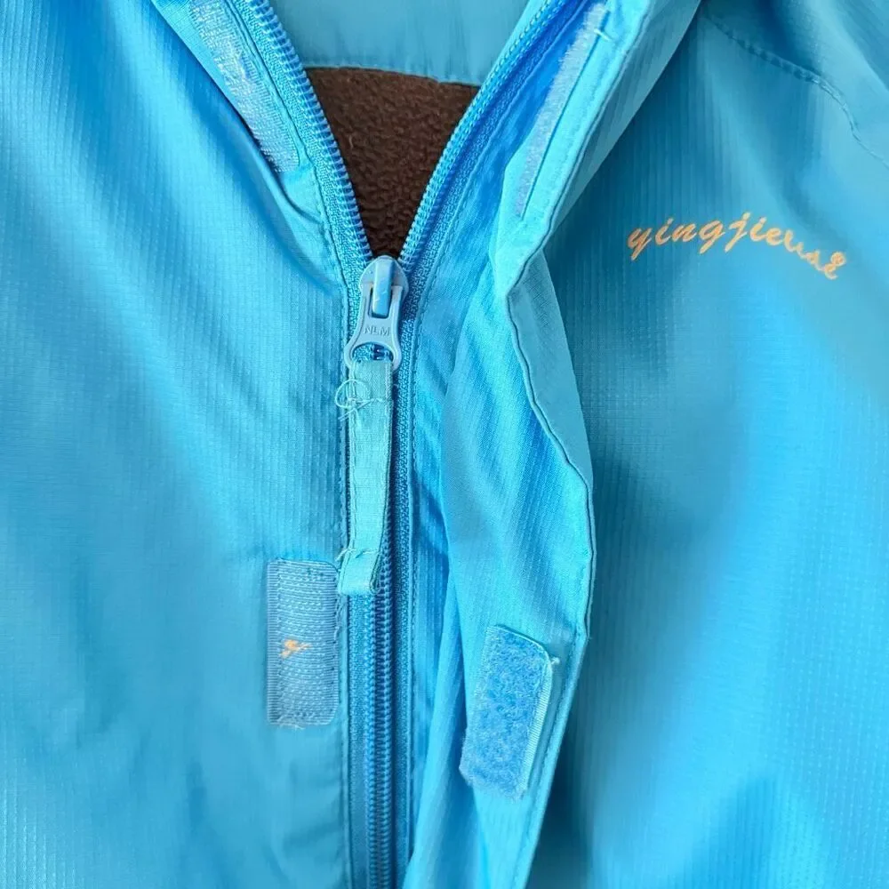 Boy's Waterproof Ski Jacket Blue Kids Outdoor Snowboarding windproof Fleece Line